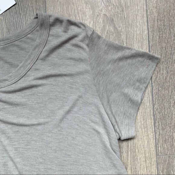 Revolve LNA Ribbon Tee Top T-Shirt Asymmetric Hem Short Sleeve Tie up Sides XS - Picture 9 of 16